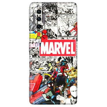 POCO Phone Skins (All Models) - Marvel Colorful Comic - 3D Embossed Finish (L-64) Poco F3 GT (5G)