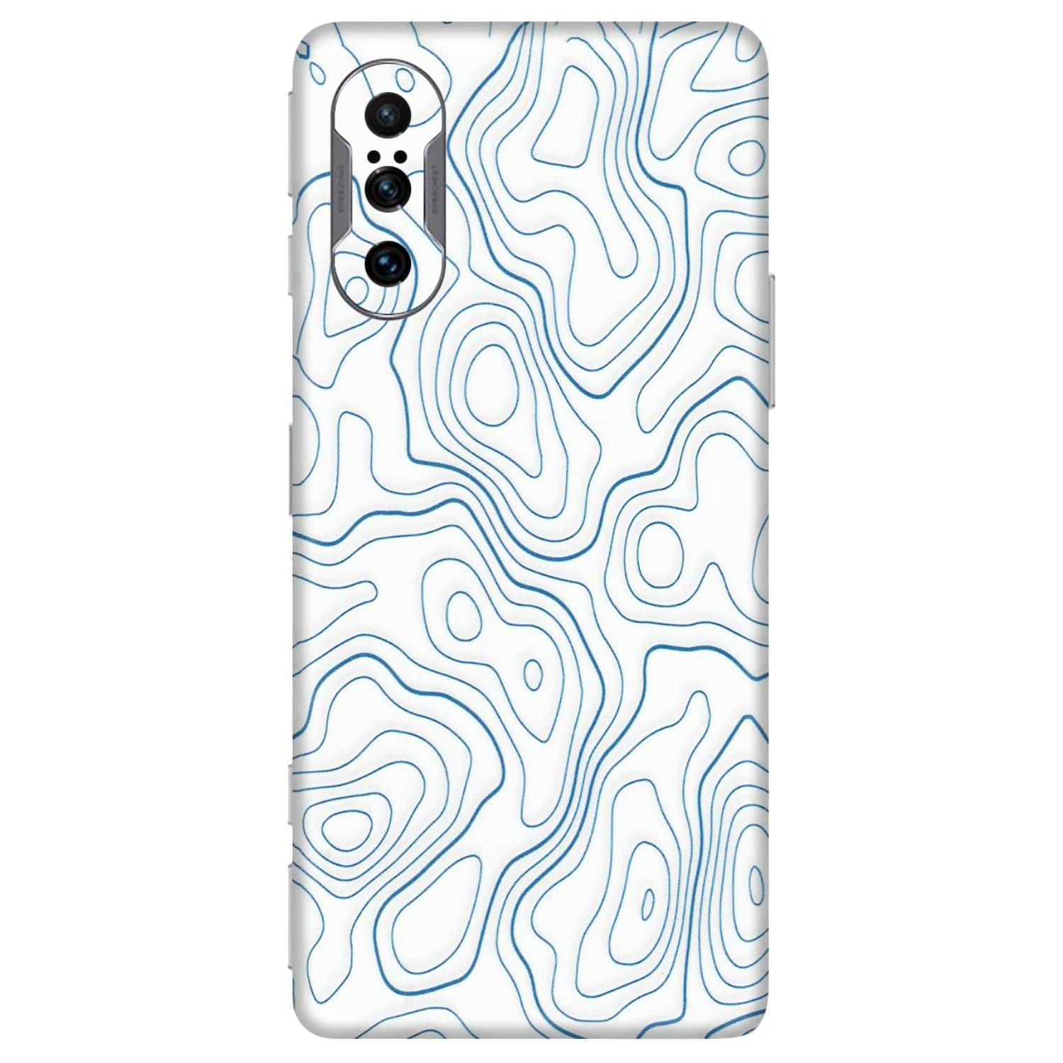 POCO Phone Skins (All Models) - Blue And White Swirls - Matte Finish (M-139) Poco F3 GT (5G)