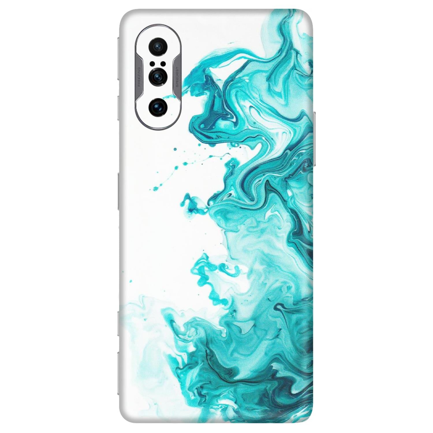POCO Phone Skins (All Models) - Sky Blue Abstract Colour - Matte Finish (M-146) Poco F3 GT (5G)