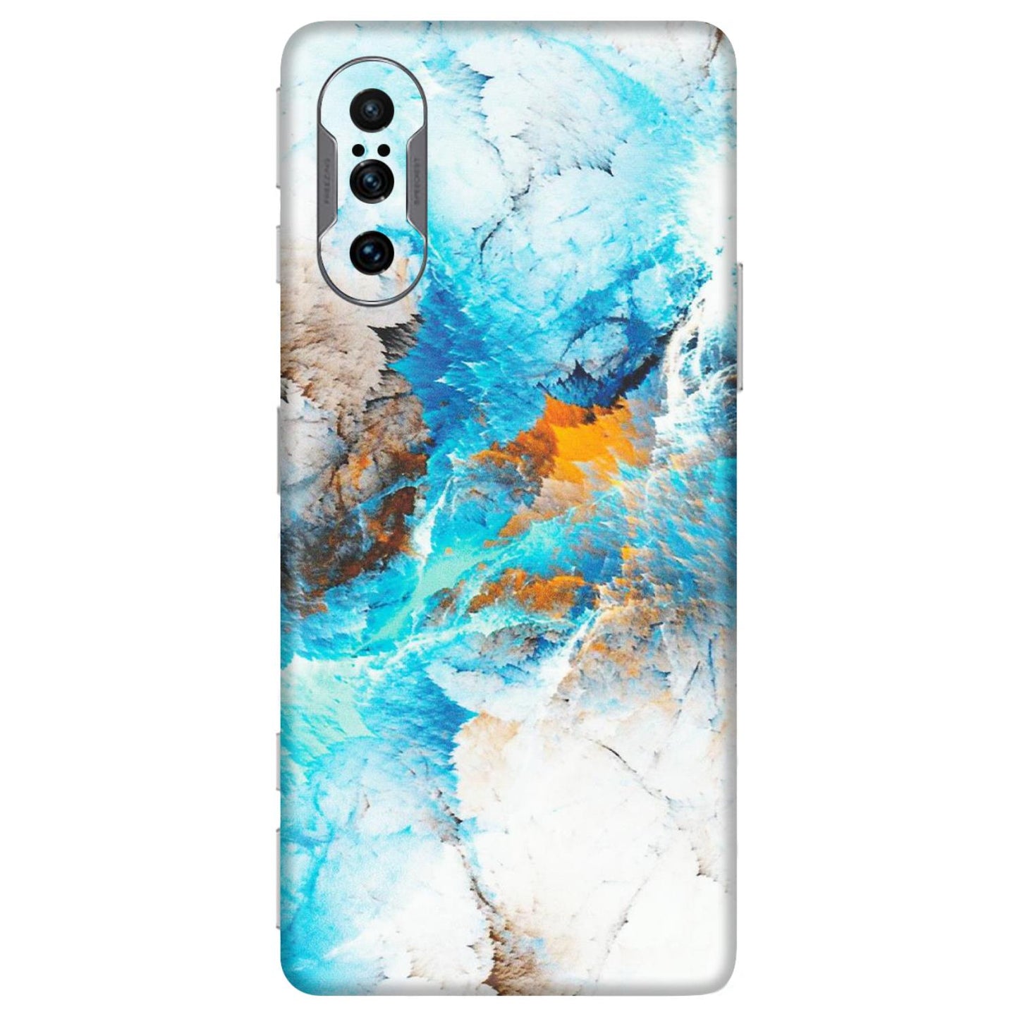 POCO Phone Skins (All Models) - Blue Waves Abstract - Matte Finish (M-19) Poco F3 GT (5G)