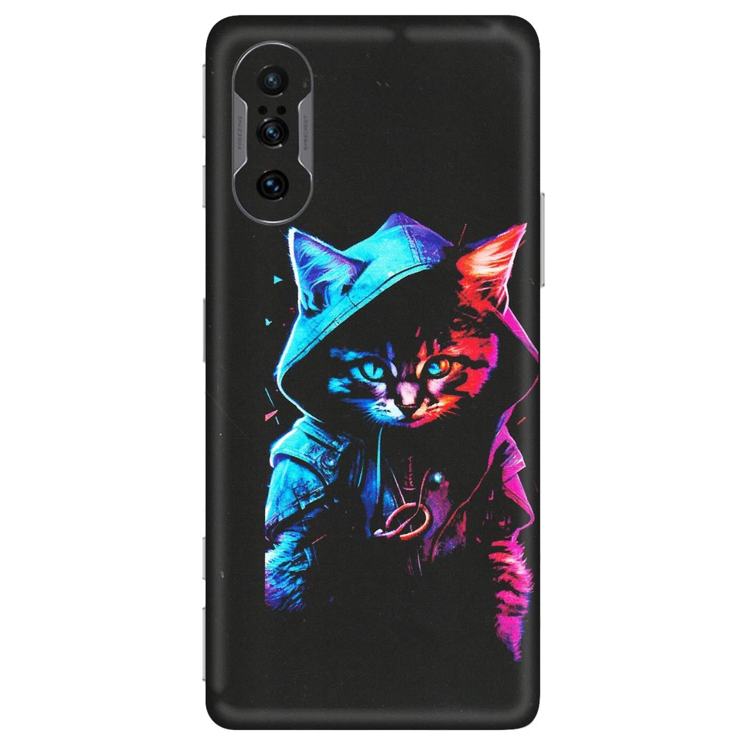 POCO Phone Skins (All Models) - Cyberpunk Cat - Matte Finish (M-45) Poco F3 GT (5G)
