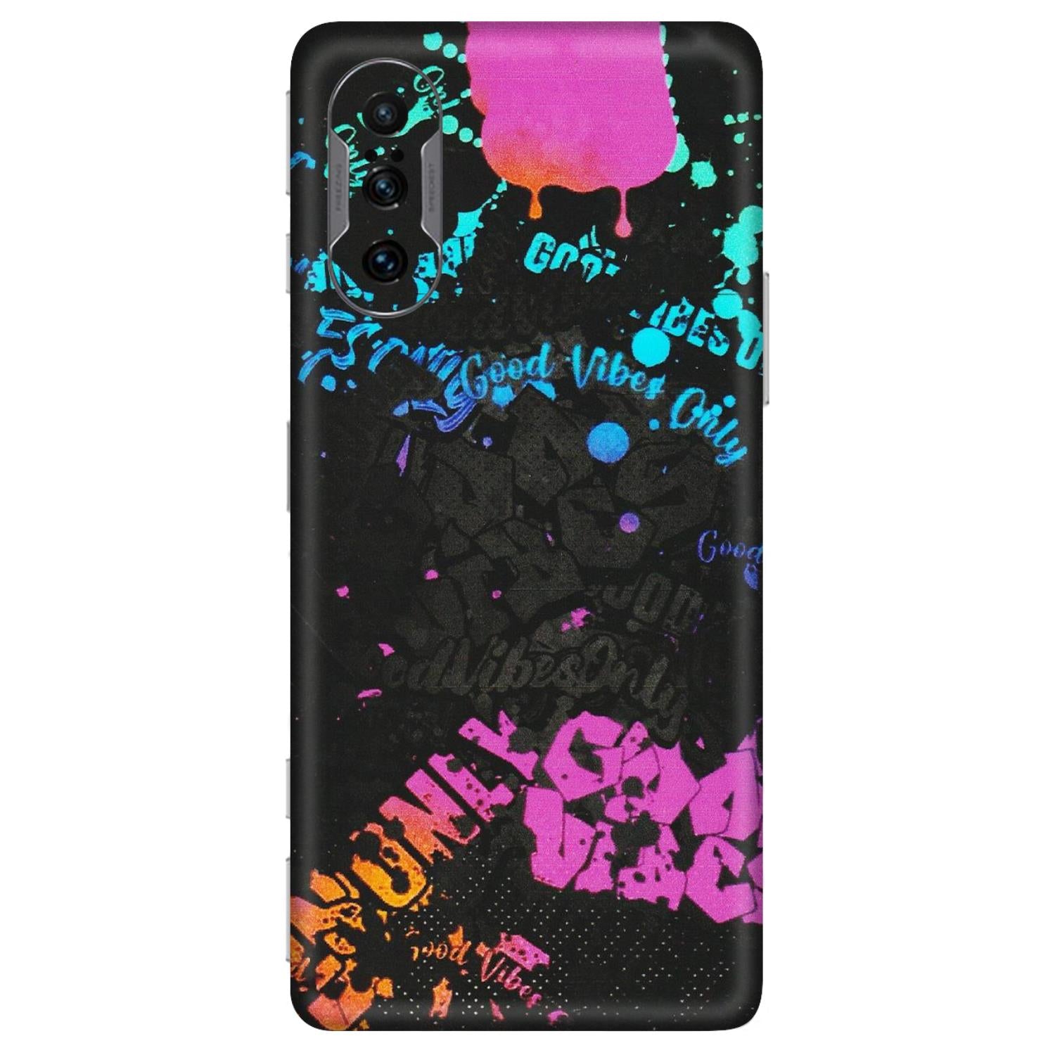 POCO Phone Skins (All Models) - Majestic Black Vibes - Matte Finish (M-62) Poco F3 GT (5G)