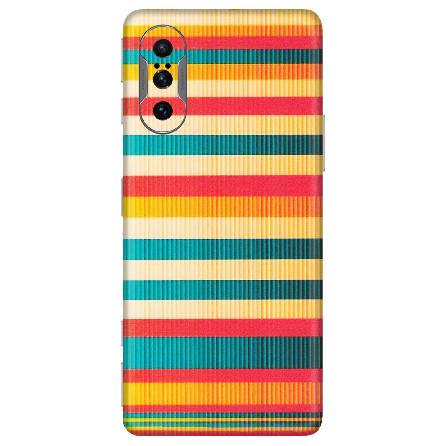 POCO Phone Skins (All Models) - Colourful Stripes Soothing Effect - Matte Finish (M-86) Poco F3 GT (5G)