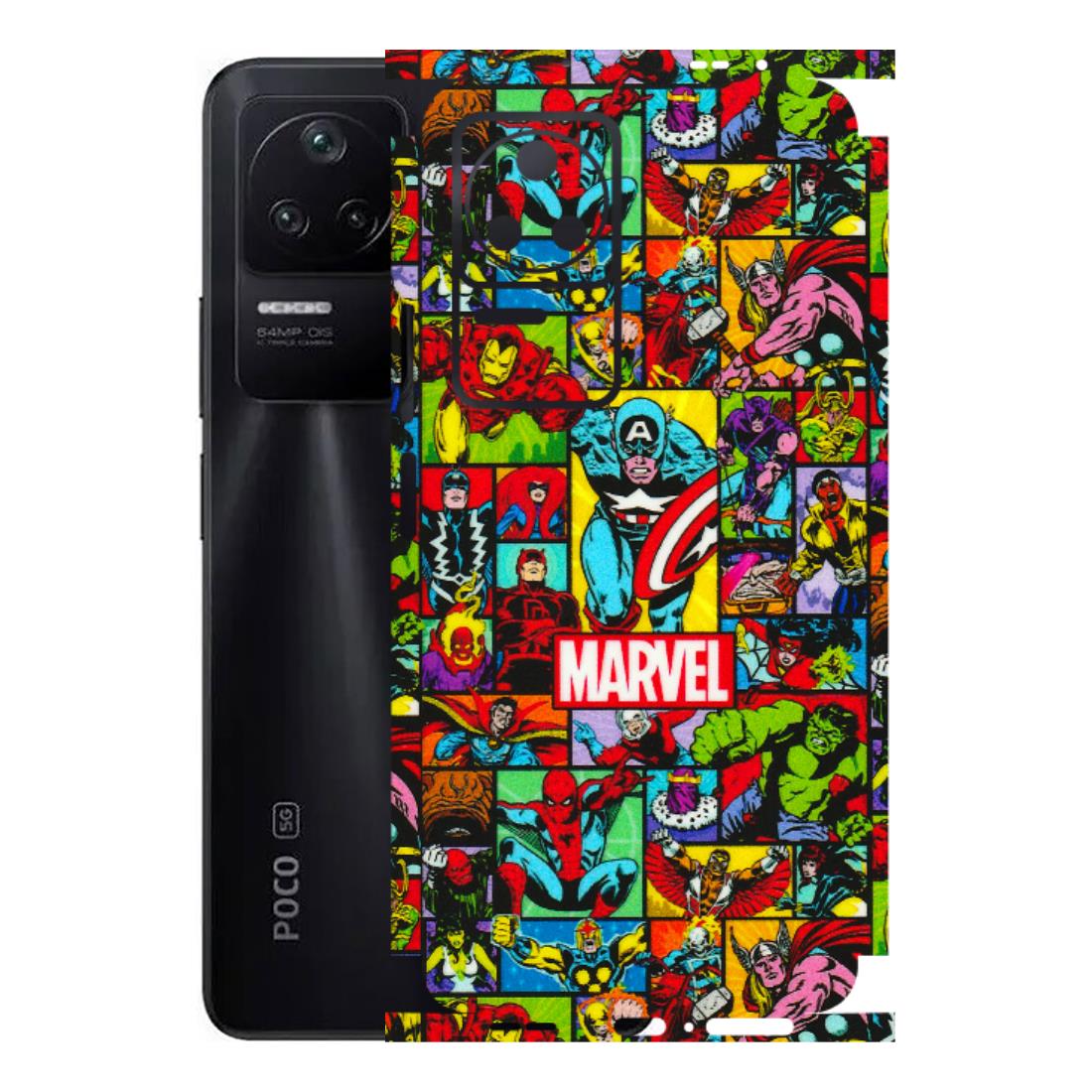 POCO Phone Skins (All Models) - MARVELOUS Comic Characters - 3D Embossed Finish (L-129) Poco F4 (5G)