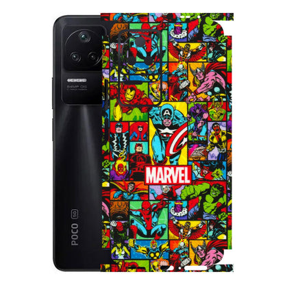 POCO Phone Skins (All Models) - MARVELOUS Comic Characters - 3D Embossed Finish (L-129) Poco F4 (5G)