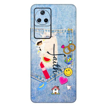POCO Phone Skins (All Models) - Denim Jeans Pocket - 3D Embossed Finish (L-134) Poco F4 (5G)