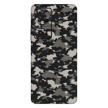 POCO Phone Skins (All Models) - Black/Grey Camoflaunge - 3D Embossed Finish (L-142) Poco F4 (5G)
