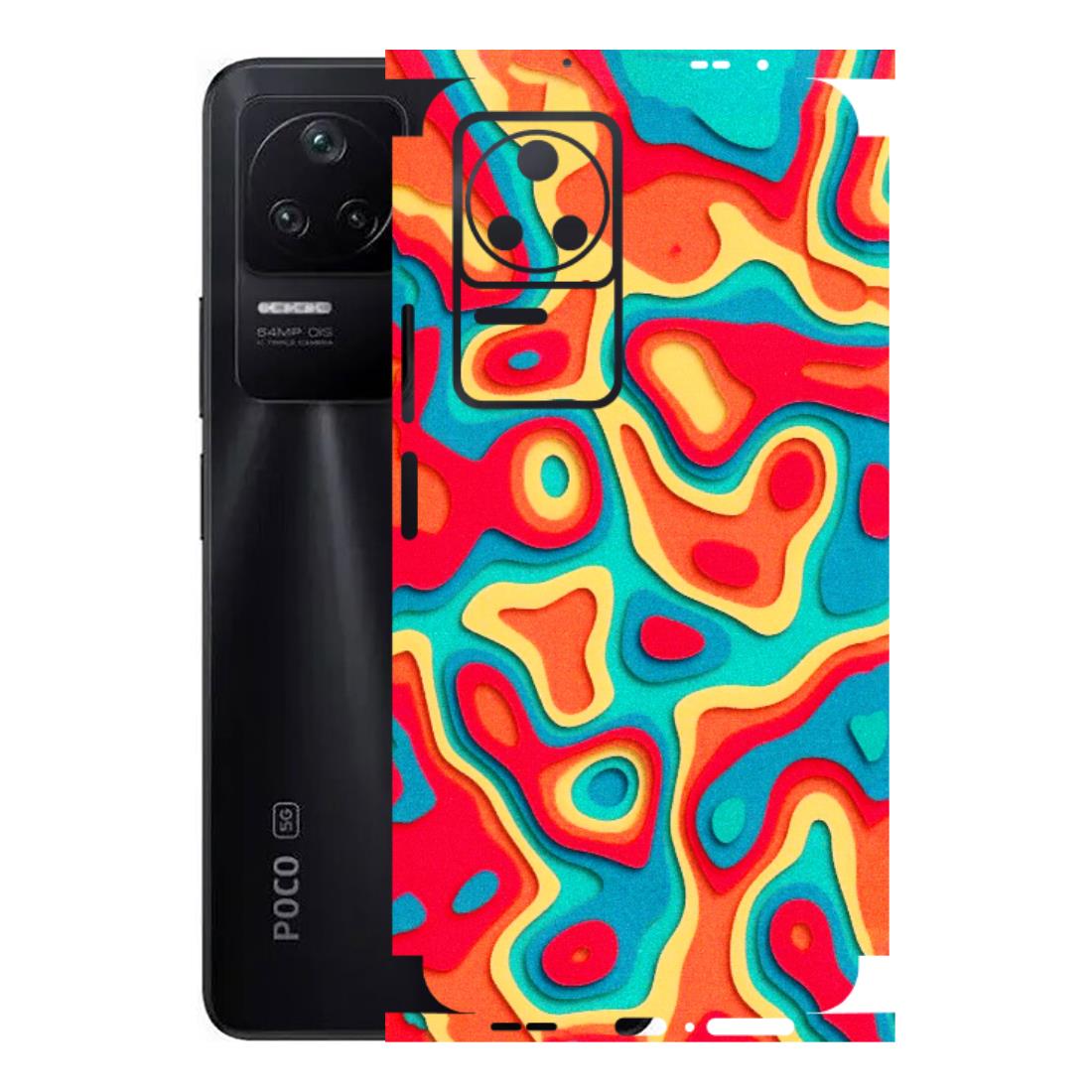 POCO Phone Skins (All Models) - Abstract Swirl - 3D Embossed Finish (L-150) Poco F4 (5G)