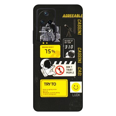 POCO Phone Skins (All Models) - Black Cassini - 3D Embossed Finish (L-161) Poco F4 (5G)