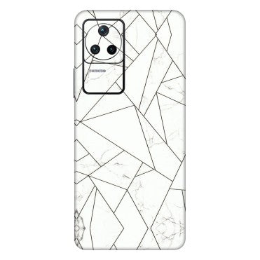 POCO Phone Skins (All Models) - Luxury White Marble Effect - 3D Embossed Finish (L-168) Poco F4 (5G)
