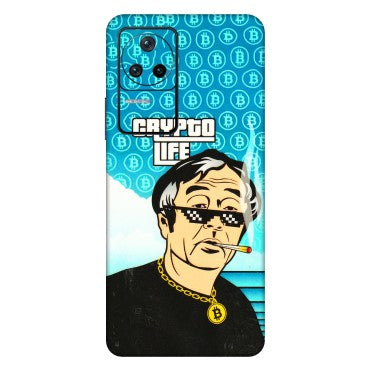 POCO Phone Skins (All Models) - Crypto Thug Life - 3D Embossed Finish (L-179) Poco F4 (5G)
