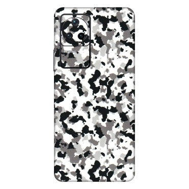 POCO Phone Skins (All Models) - White Black Camouflage - 3D Embossed Finish (L-18) Poco F4 (5G)