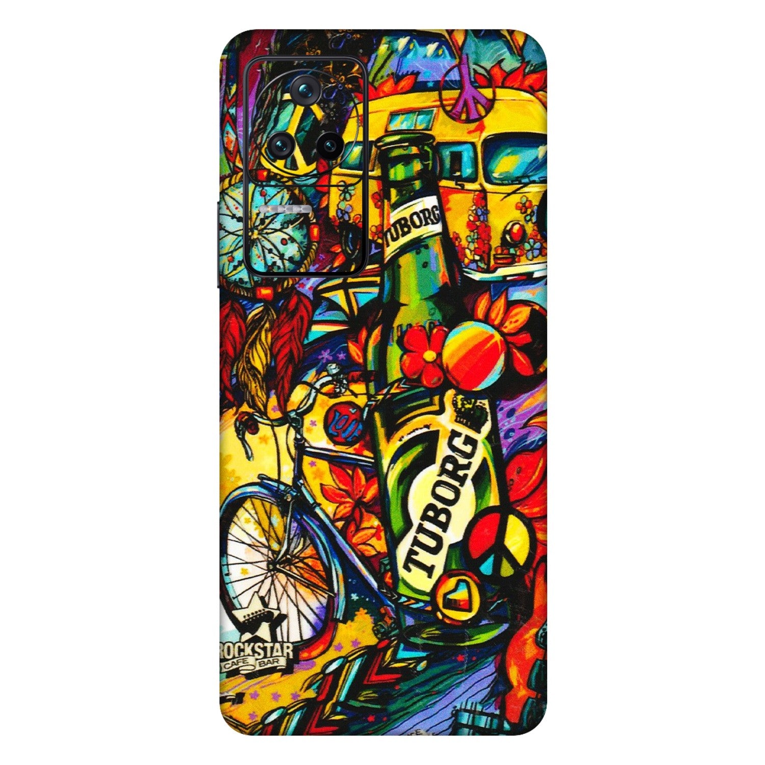 POCO Phone Skins (All Models) - Cool Beer Bottle - 3D Embossed Finish (L-193) Poco F4 (5G)