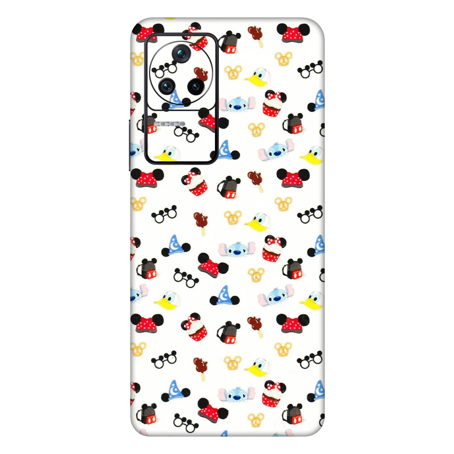 POCO Phone Skins (All Models) - Minnie Mouse & Donald Doodles s - 3D Embossed Finish (L-194) Poco F4 (5G)