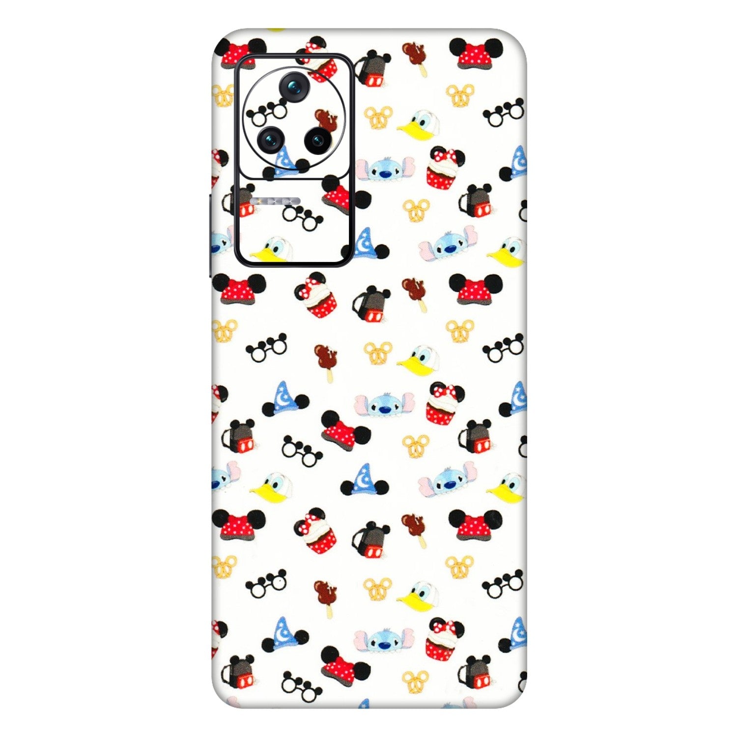 POCO Phone Skins (All Models) - Minnie Mouse & Donald Doodles s - 3D Embossed Finish (L-194) Poco F4 (5G)