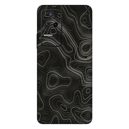 POCO Phone Skins (All Models) - Black Swirl - 3D Embossed Finish (L-196) Poco F4 (5G)