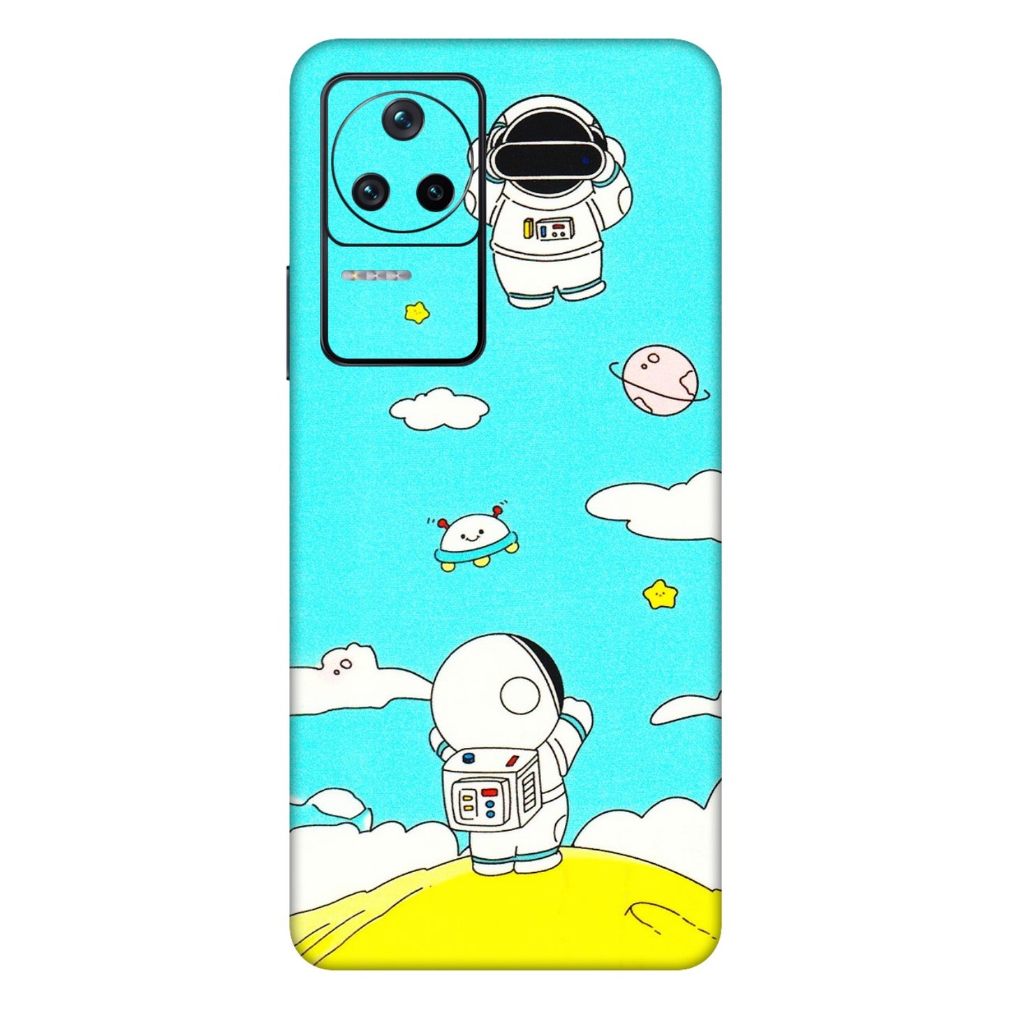 POCO Phone Skins (All Models) - Blue Skies Astro Float - 3D Embossed Finish (L-230) Poco F4 (5G)