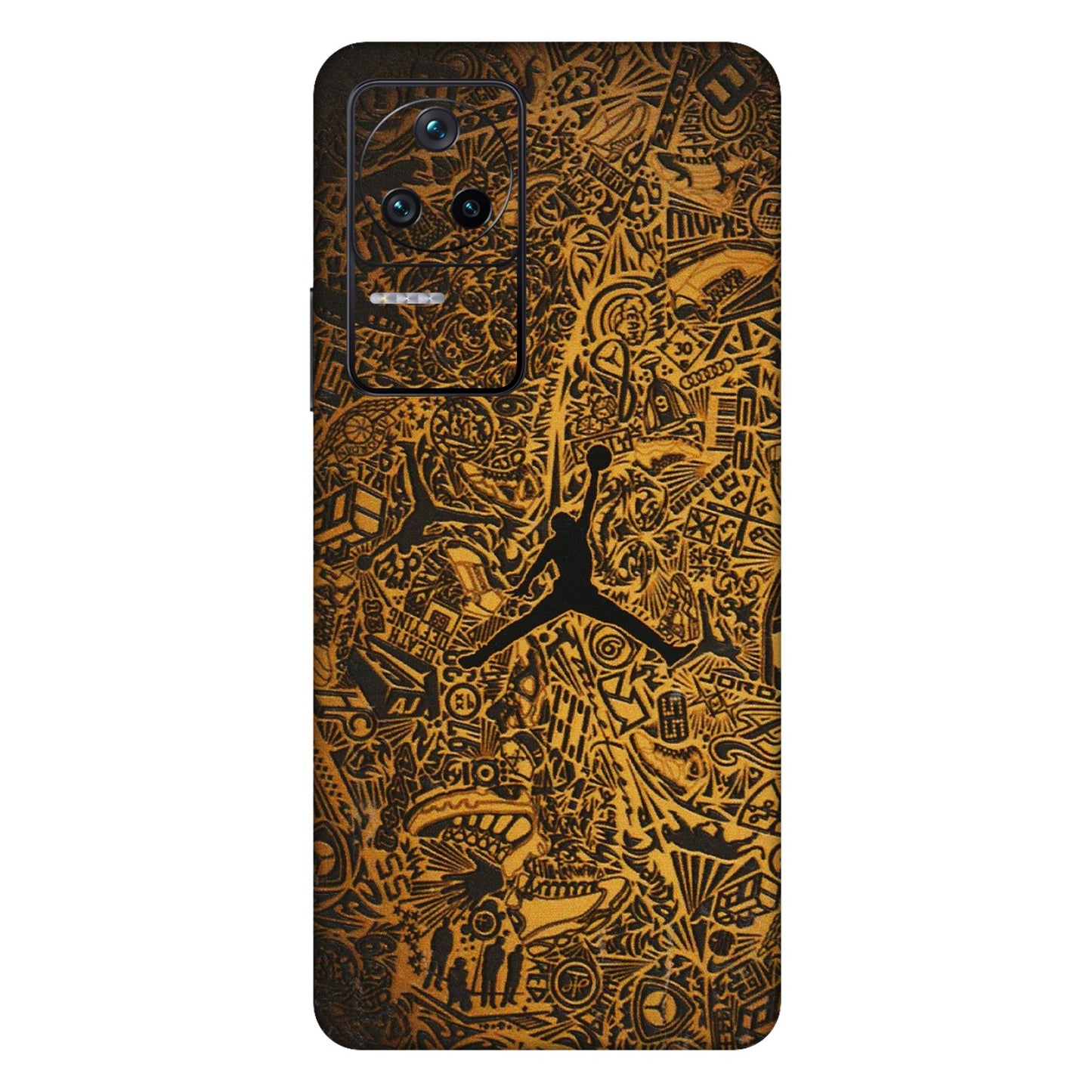 POCO Phone Skins (All Models) - Premium Gold Basketball Player - 3D Embossed Finish (L-236) Poco F4 (5G)