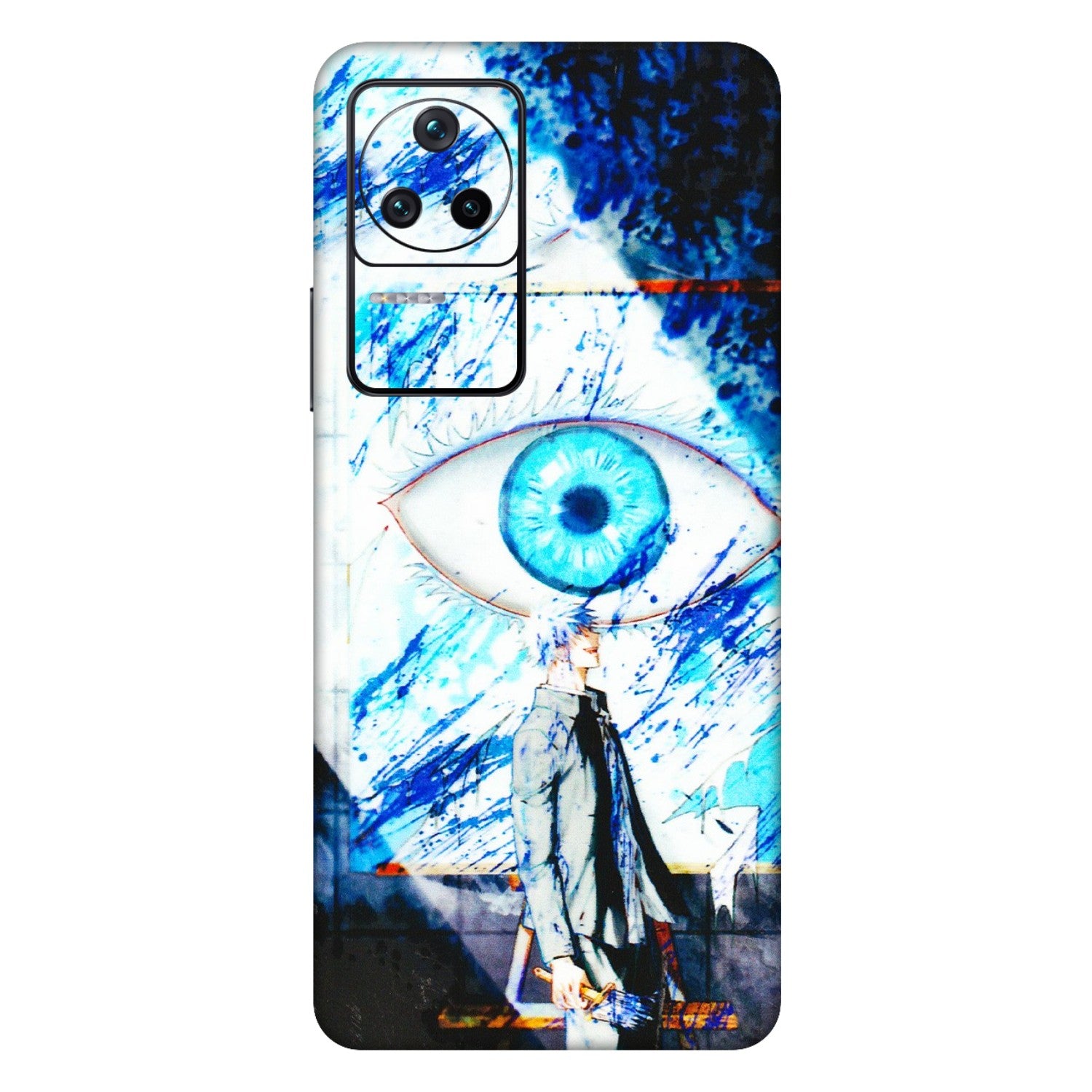 POCO Phone Skins (All Models) - Gojo Satoru evil eye - 3D Embossed Finish (L-239) Poco F4 (5G)