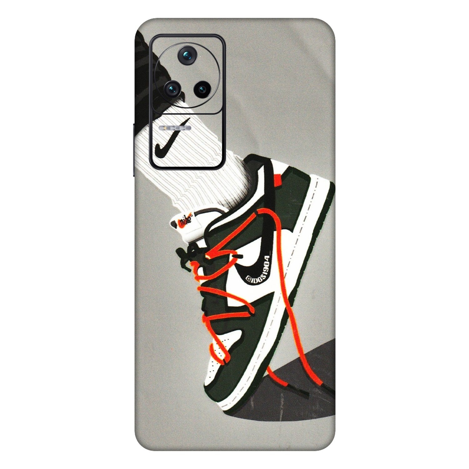 POCO Phone Skins (All Models) - New Grey Sneaker - 3D Embossed Finish (L-261) Poco F4 (5G)