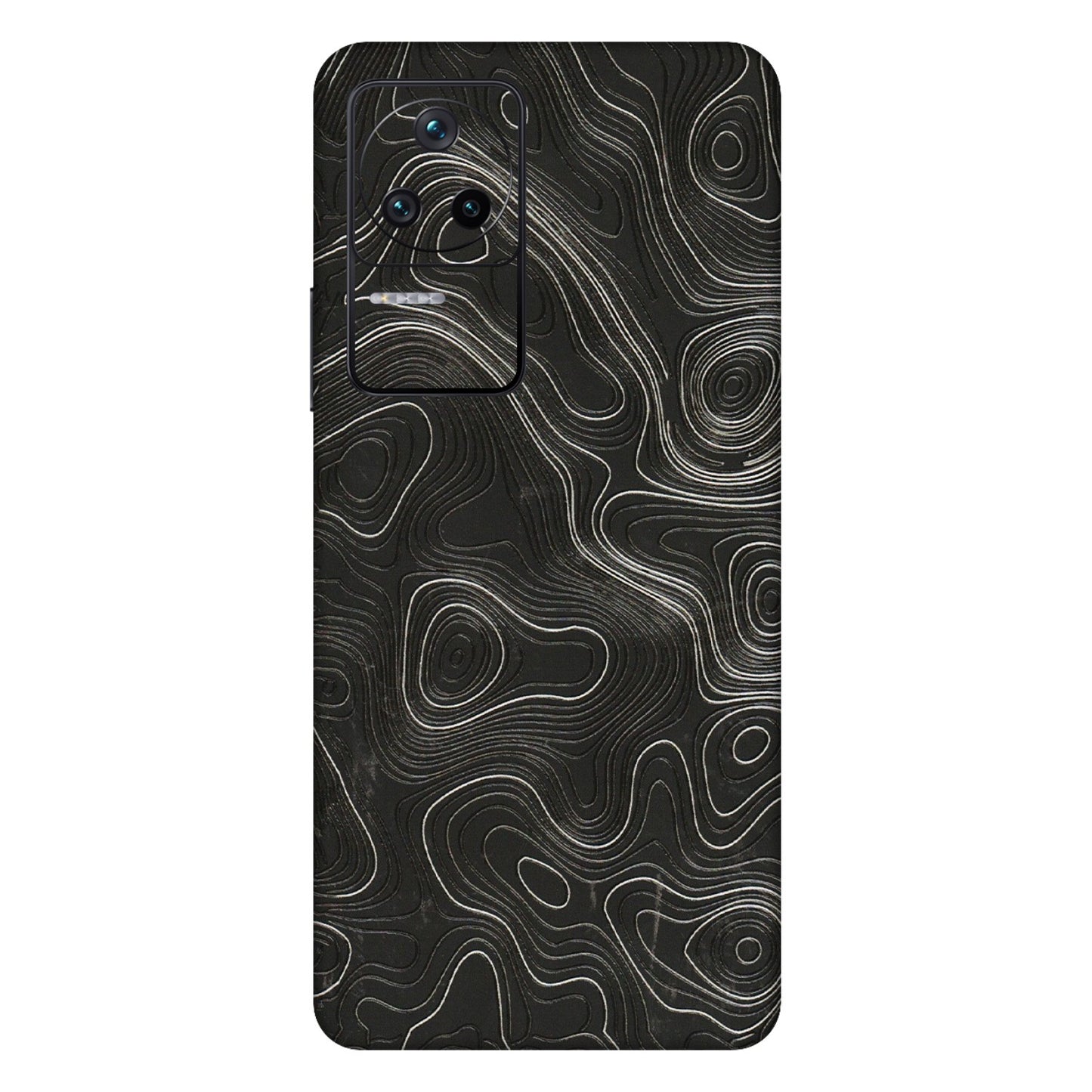 POCO Phone Skins (All Models) - Abstract White Line Map - 3D Embossed Finish (L-269) Poco F4 (5G)