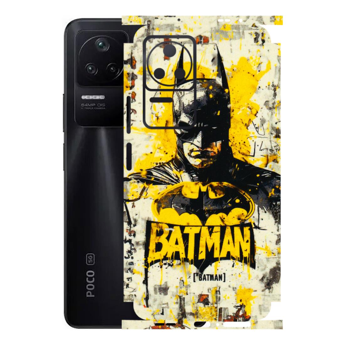 POCO Phone Skins (All Models) - Batman Yellow BT - 3D Embossed Finish (L-304) Poco F4 (5G)