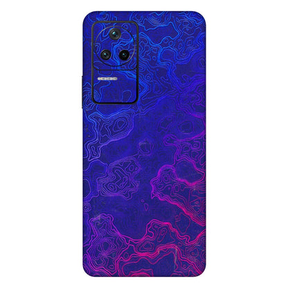 POCO Phone Skins (All Models) - Purple Ripples Swirl - 3D Embossed Finish (L-314) Poco F4 (5G)