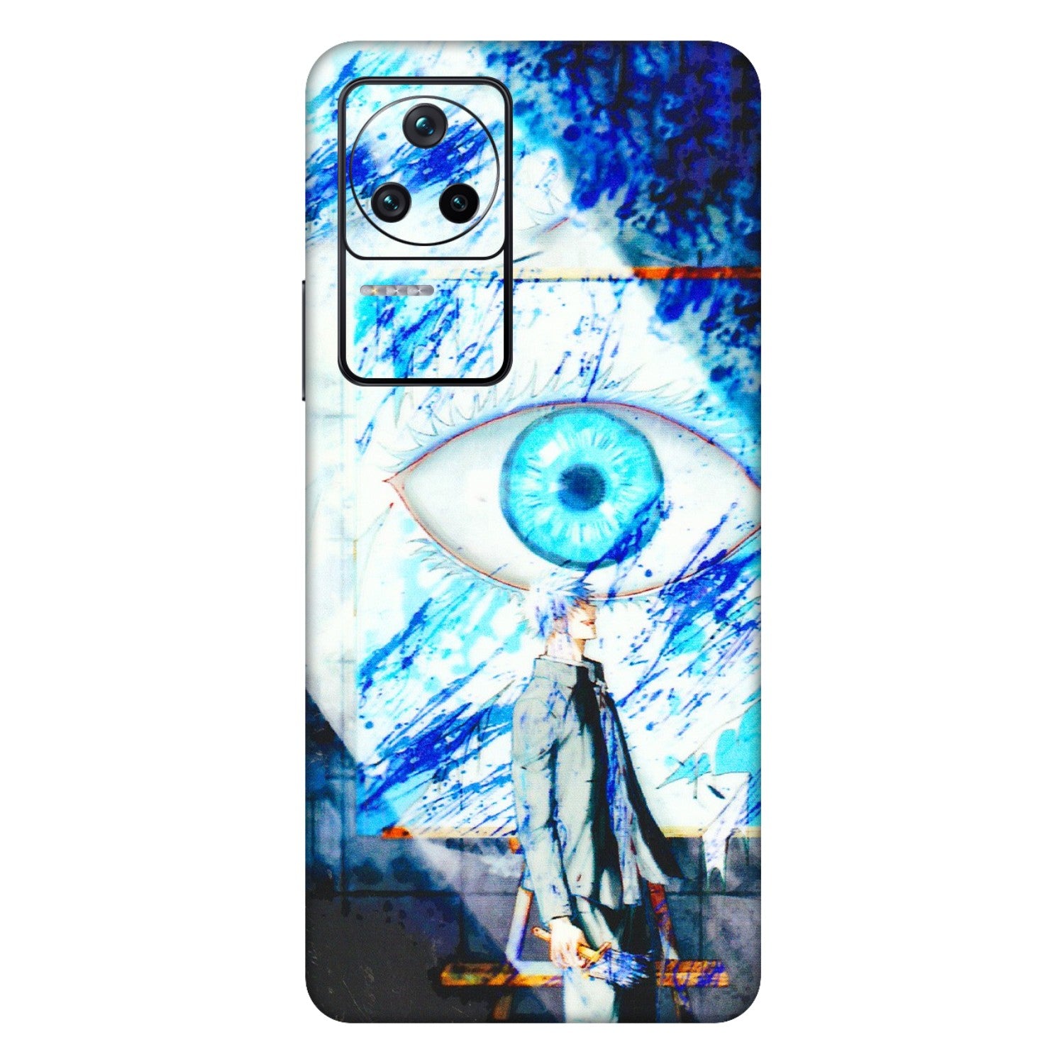 POCO Phone Skins (All Models) - Anime Sea Blue Eye - 3D Embossed Finish (L-318) Poco F4 (5G)