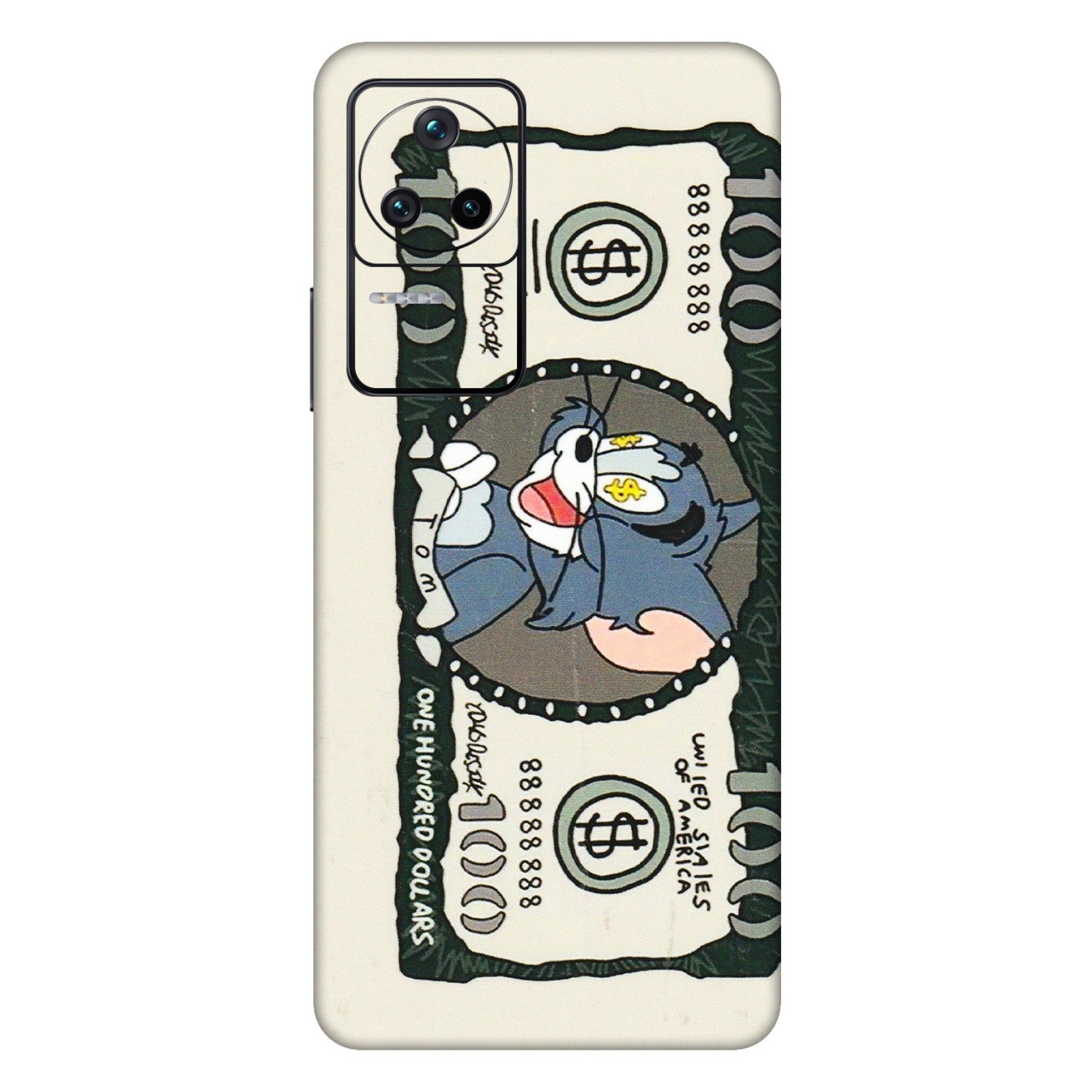 POCO Phone Skins (All Models) - Tom Hundred Dollar - 3D Embossed Finish (L-324) Poco F4 (5G)