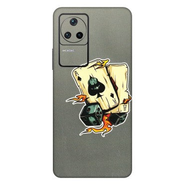 POCO Phone Skins (All Models) - Grey Cards Of Ace - 3D Embossed Finish (L-77) Poco F4 (5G)