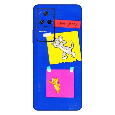 POCO Phone Skins (All Models) - Tom N Jerry Sticky Notes - 3D Embossed Finish (L-88) Poco F4 (5G)