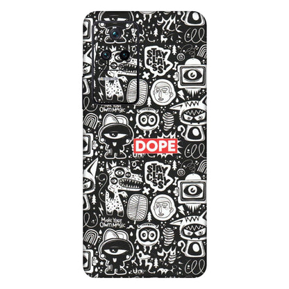 POCO Phone Skins (All Models) - Dope Stay Classy Black Doodles - Matte Finish (M-126) Poco F4 (5G)