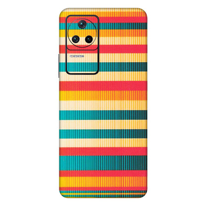 POCO Phone Skins (All Models) - Colourful Stripes Soothing Effect - Matte Finish (M-86) Poco F4 (5G)