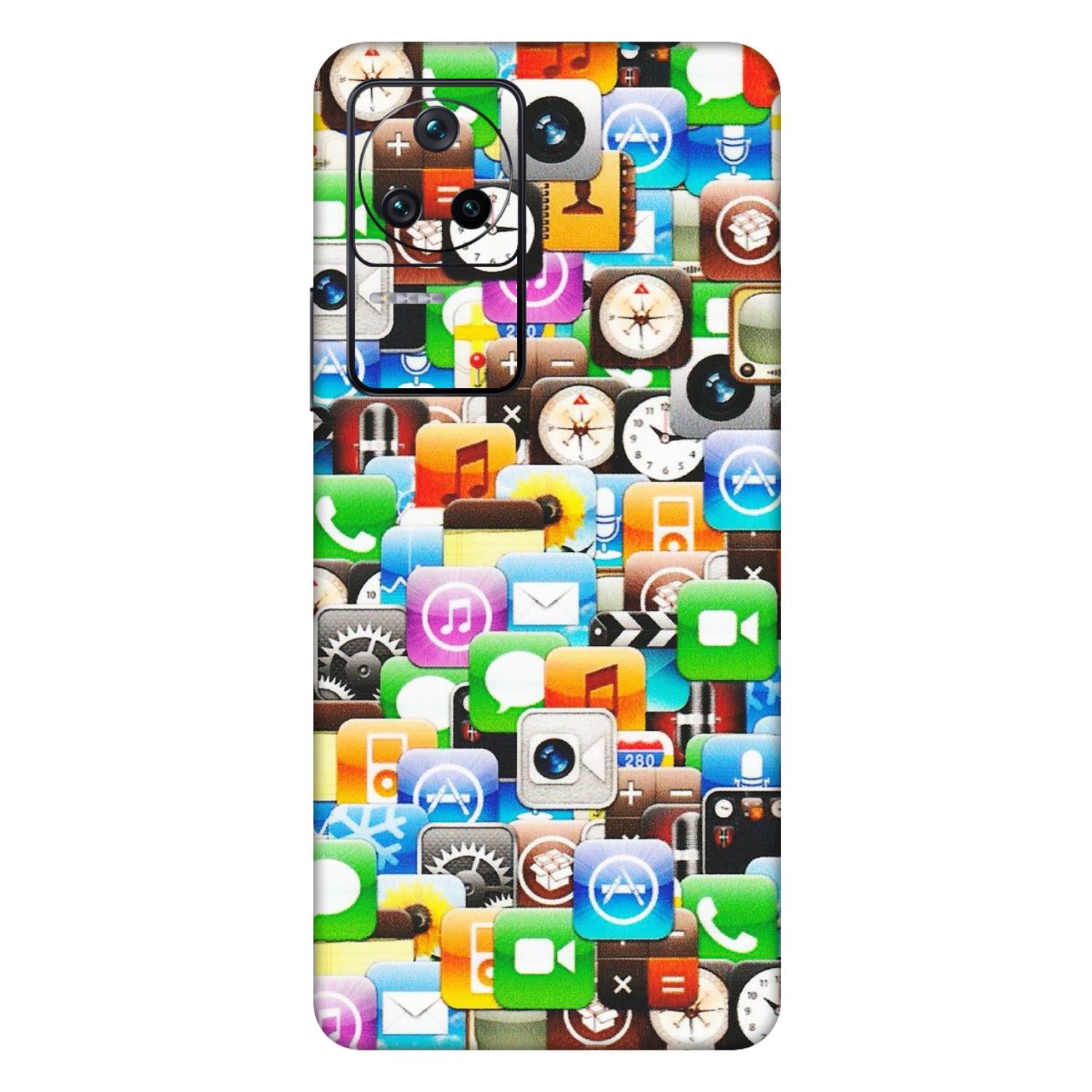 POCO Phone Skins (All Models) - All Apple Icons - Matte Finish (M-93) Poco F4 (5G)