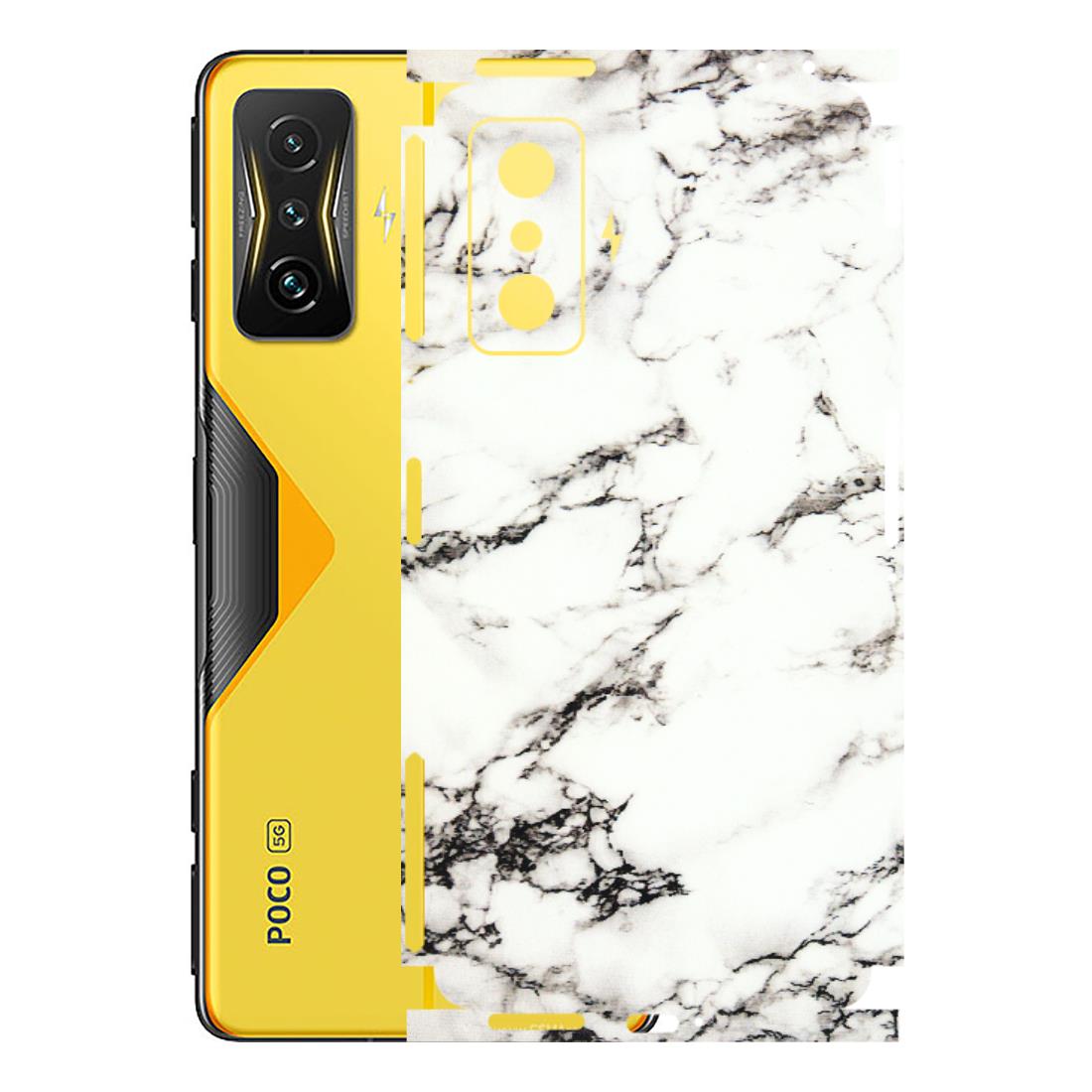 POCO Phone Skins (All Models) - Black and White Marble Texture - 3D Embossed Finish (L-124) Poco F4 GT