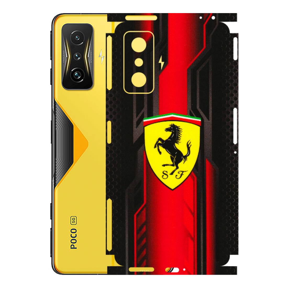 POCO Phone Skins (All Models) - Black Ferrari Logo - 3D Embossed Finish (L-253) Poco F4 GT
