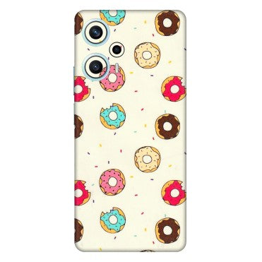 POCO Phone Skins (All Models) - Mini Donuts Doodle Art - 3D Embossed Finish (L-122) Poco F5 (5G)