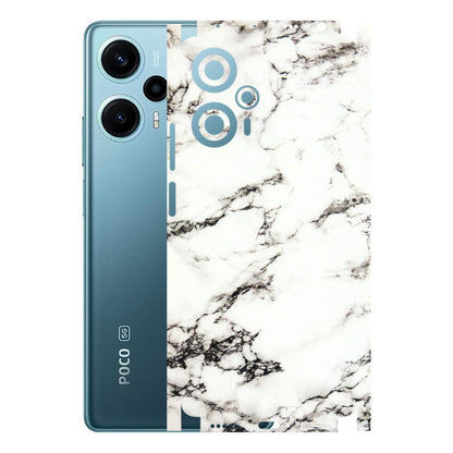 POCO Phone Skins (All Models) - Black and White Marble Texture - 3D Embossed Finish (L-124) Poco F5 (5G)