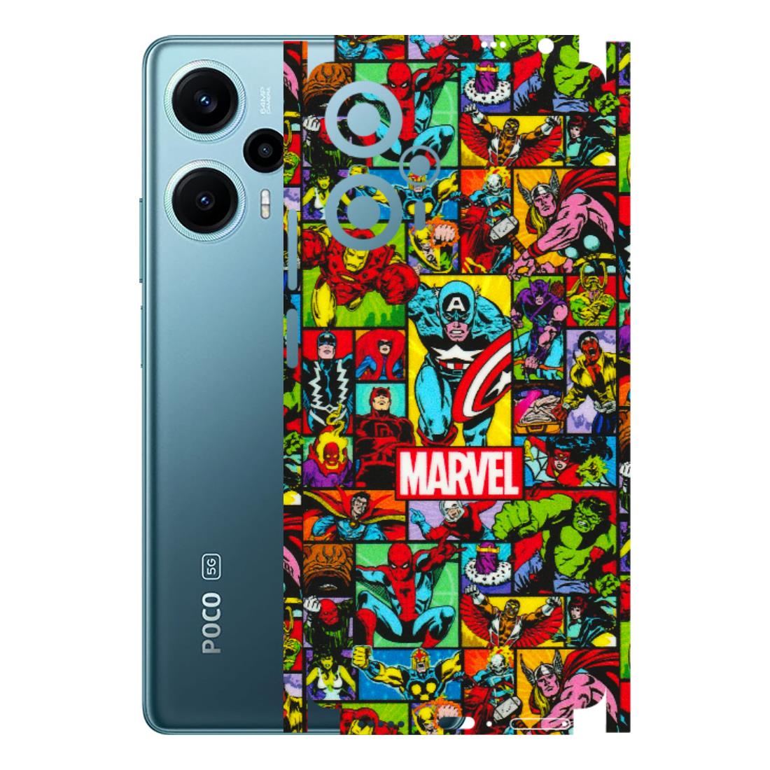 POCO Phone Skins (All Models) - MARVELOUS Comic Characters - 3D Embossed Finish (L-129) Poco F5 (5G)