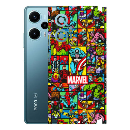 POCO Phone Skins (All Models) - MARVELOUS Comic Characters - 3D Embossed Finish (L-129) Poco F5 (5G)