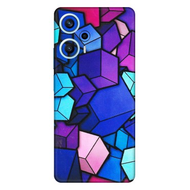 POCO Phone Skins (All Models) - Cube Doodle - 3D Embossed Finish (L-141) Poco F5 (5G)