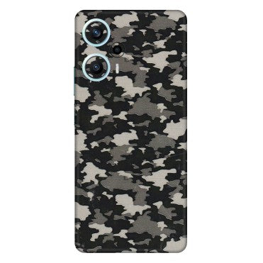POCO Phone Skins (All Models) - Black/Grey Camoflaunge - 3D Embossed Finish (L-142) Poco F5 (5G)