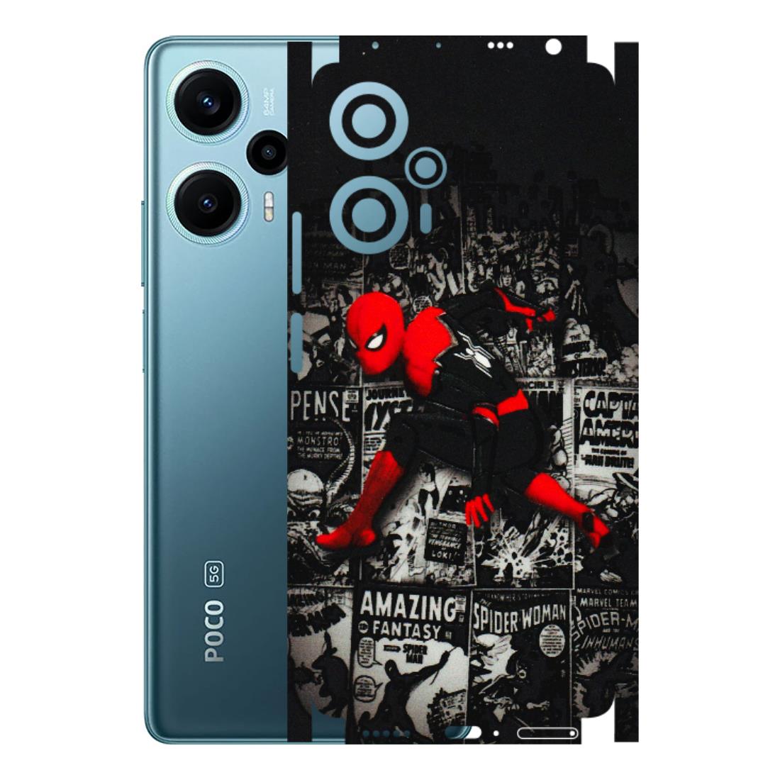 POCO Phone Skins (All Models) - SpiderMan New - 3D Embossed Finish (L-162) Poco F5 (5G)