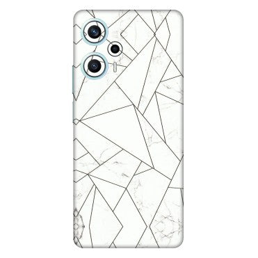 POCO Phone Skins (All Models) - Luxury White Marble Effect - 3D Embossed Finish (L-168) Poco F5 (5G)