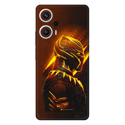 POCO Phone Skins (All Models) - Gold Black Panther - 3D Embossed Finish (L-181) Poco F5 (5G)