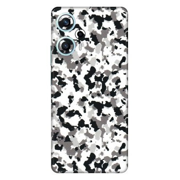 POCO Phone Skins (All Models) - White Black Camouflage - 3D Embossed Finish (L-18) Poco F5 (5G)