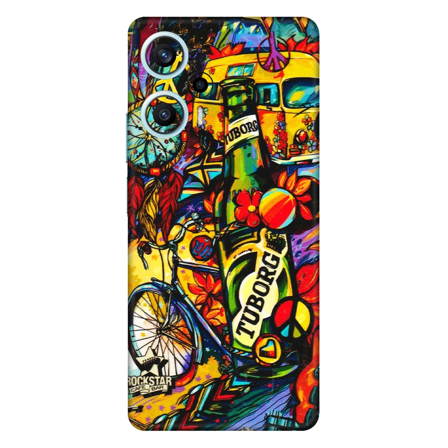 POCO Phone Skins (All Models) - Cool Beer Bottle - 3D Embossed Finish (L-193) Poco F5 (5G)