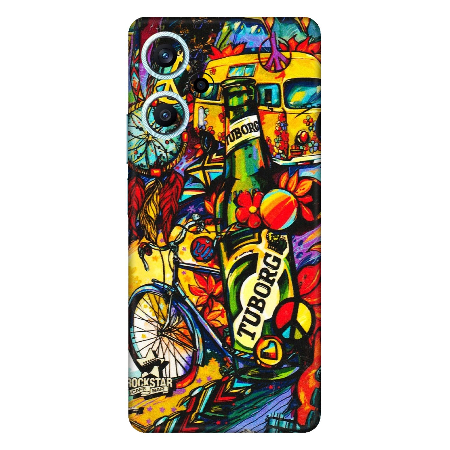POCO Phone Skins (All Models) - Cool Beer Bottle - 3D Embossed Finish (L-193) Poco F5 (5G)