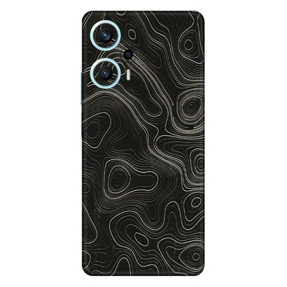 POCO Phone Skins (All Models) - Black Swirl - 3D Embossed Finish (L-196) Poco F5 (5G)