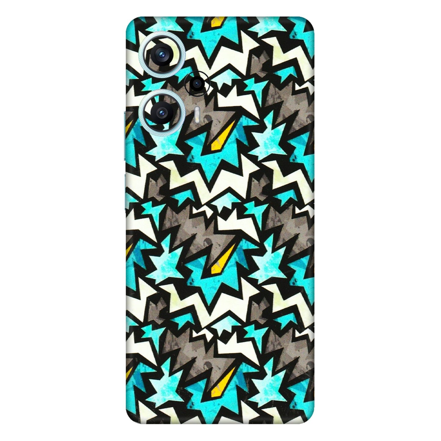 POCO Phone Skins (All Models) - Funky Zig Zag - 3D Embossed Finish (L-223) Poco F5 (5G)